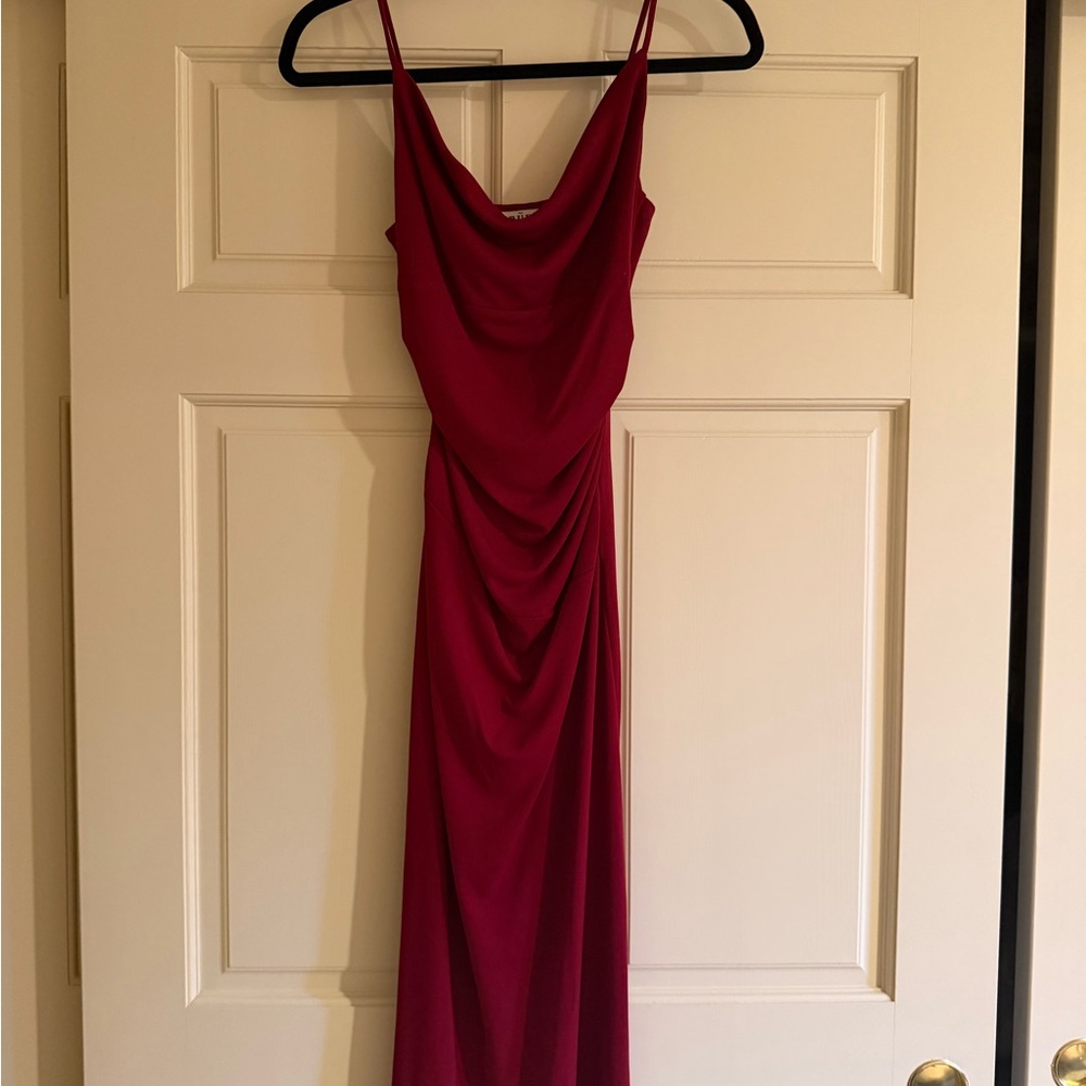 Ruby Brand Red Draped Women's Dress